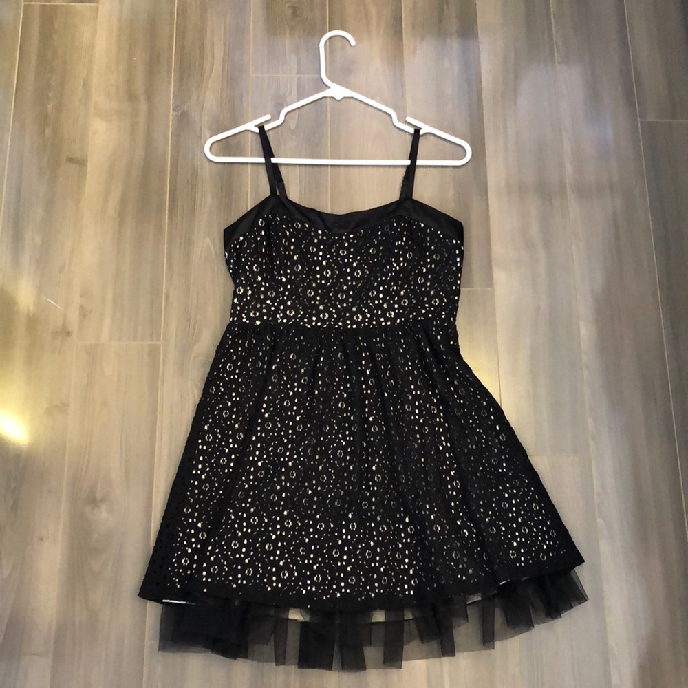 Lacy Black and White Dress